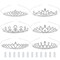 6 Pack Decorative Sparkling Rhinestone Silver Metal Crown Headbands Tiaras Wedding Bridal Birthday Party Prom Headpieces Hair Accessories for Women Flower Girls Teens Kids